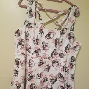 Torrid Pentagram Floral Skull Dress
