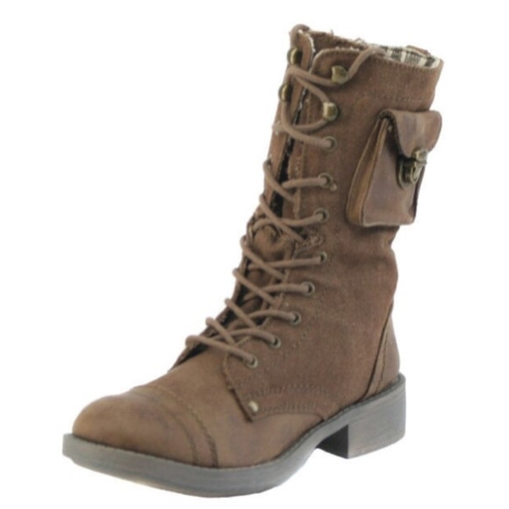 Roxy Brown Lace-Up Boots