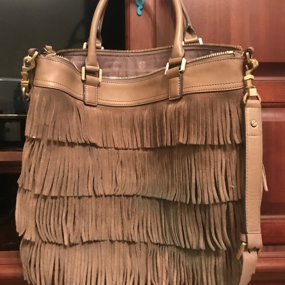 Authentic Tory Burch suede and leather bag! - Picture 3 of 4