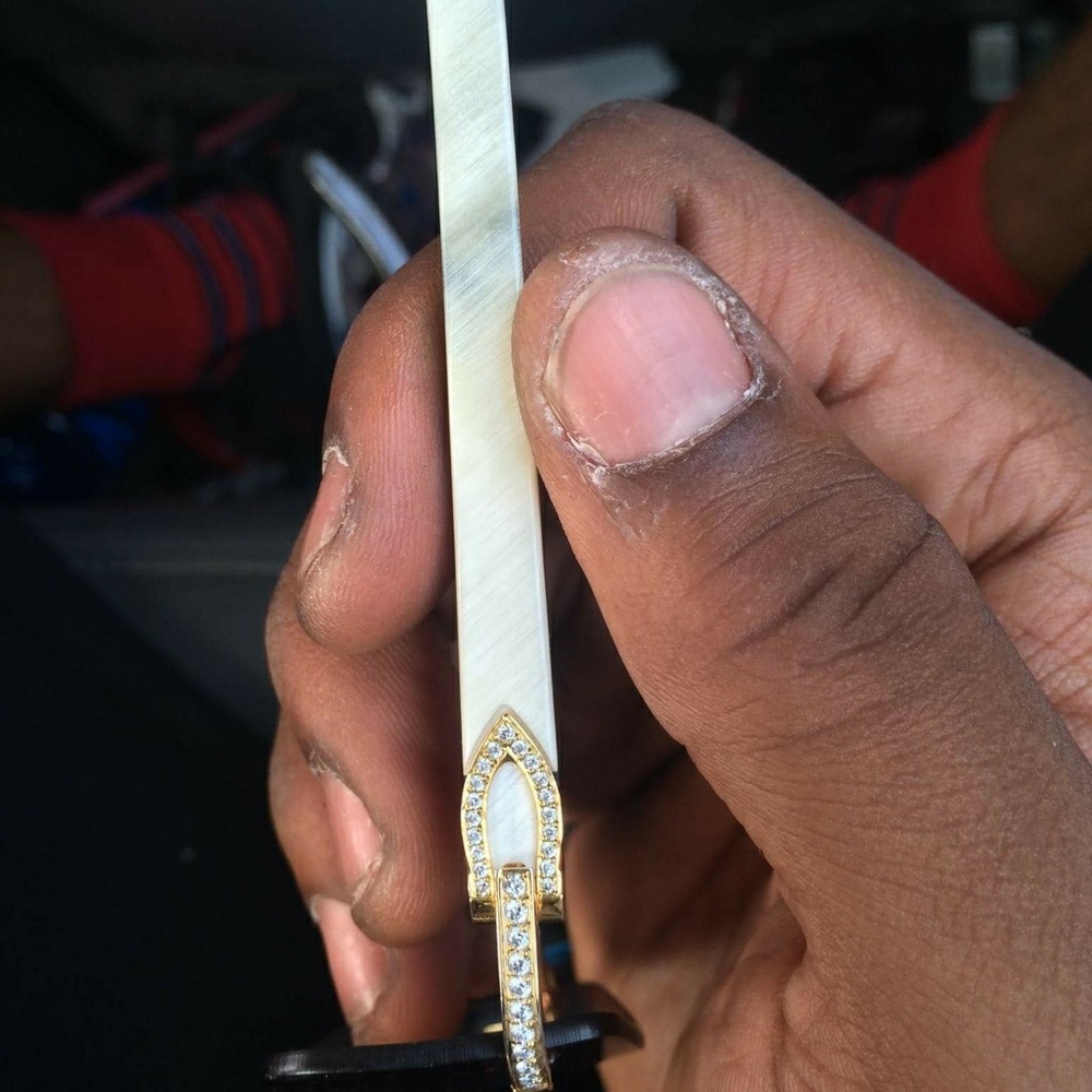 White Marble Cartier Buffalo Horn with 20 pointers