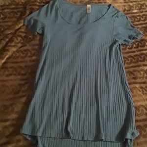 Lularoe xs blue ribbed tee