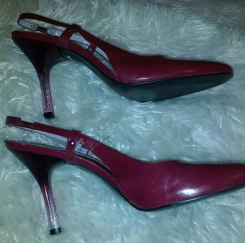 Gianni Bini Fushia Slingbacks with Acrylic Heels