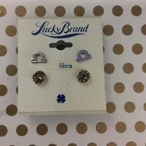 Lucky brand libra sign studs