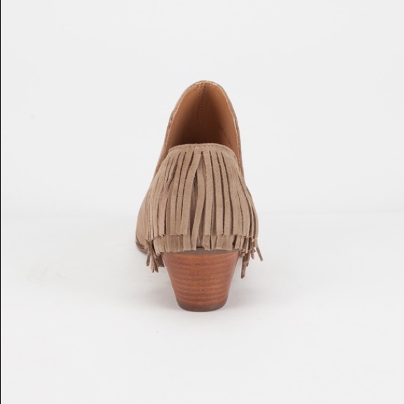 Distressed Fringe V Cut Out Boho Booties - Picture 5 of 7