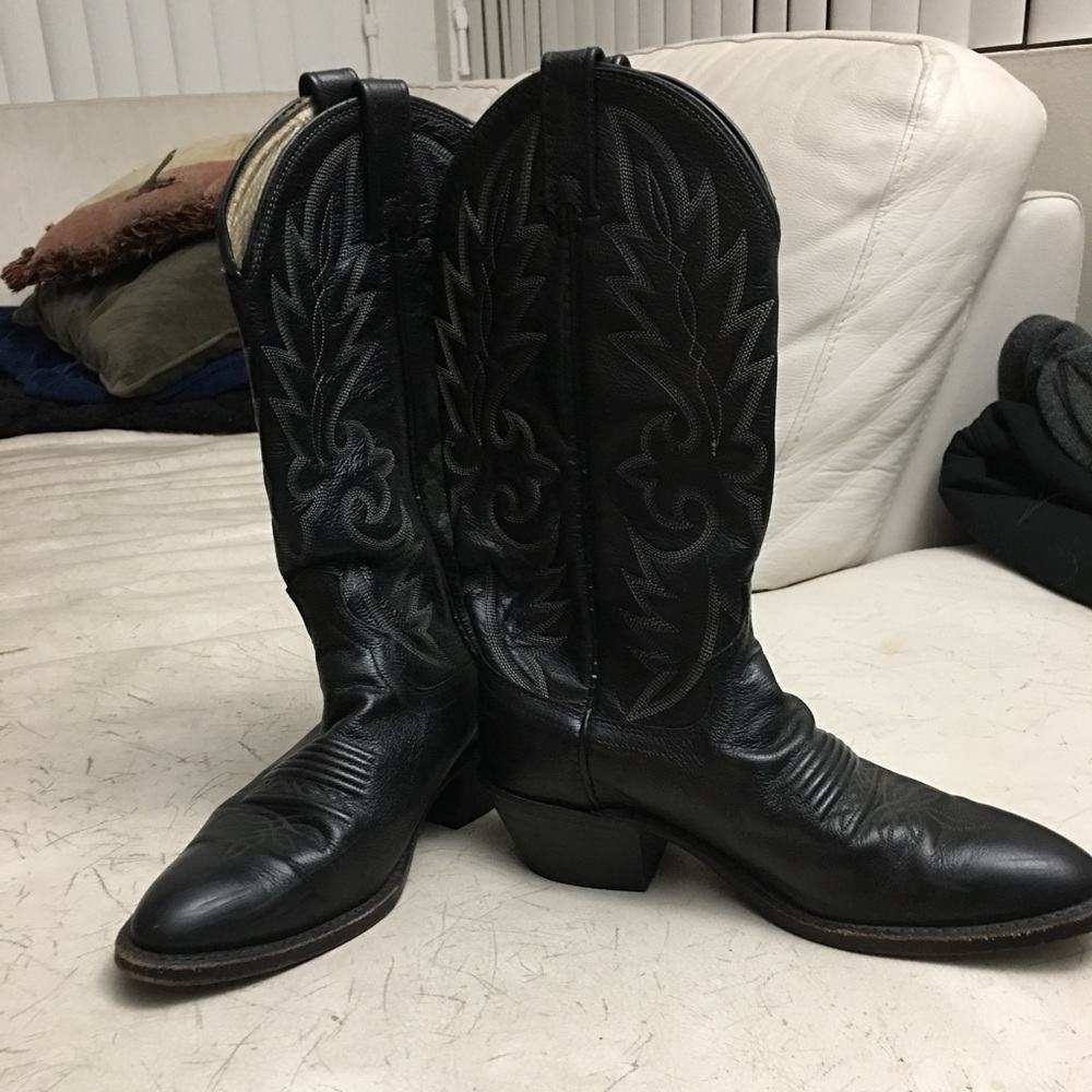 black cowboy boots