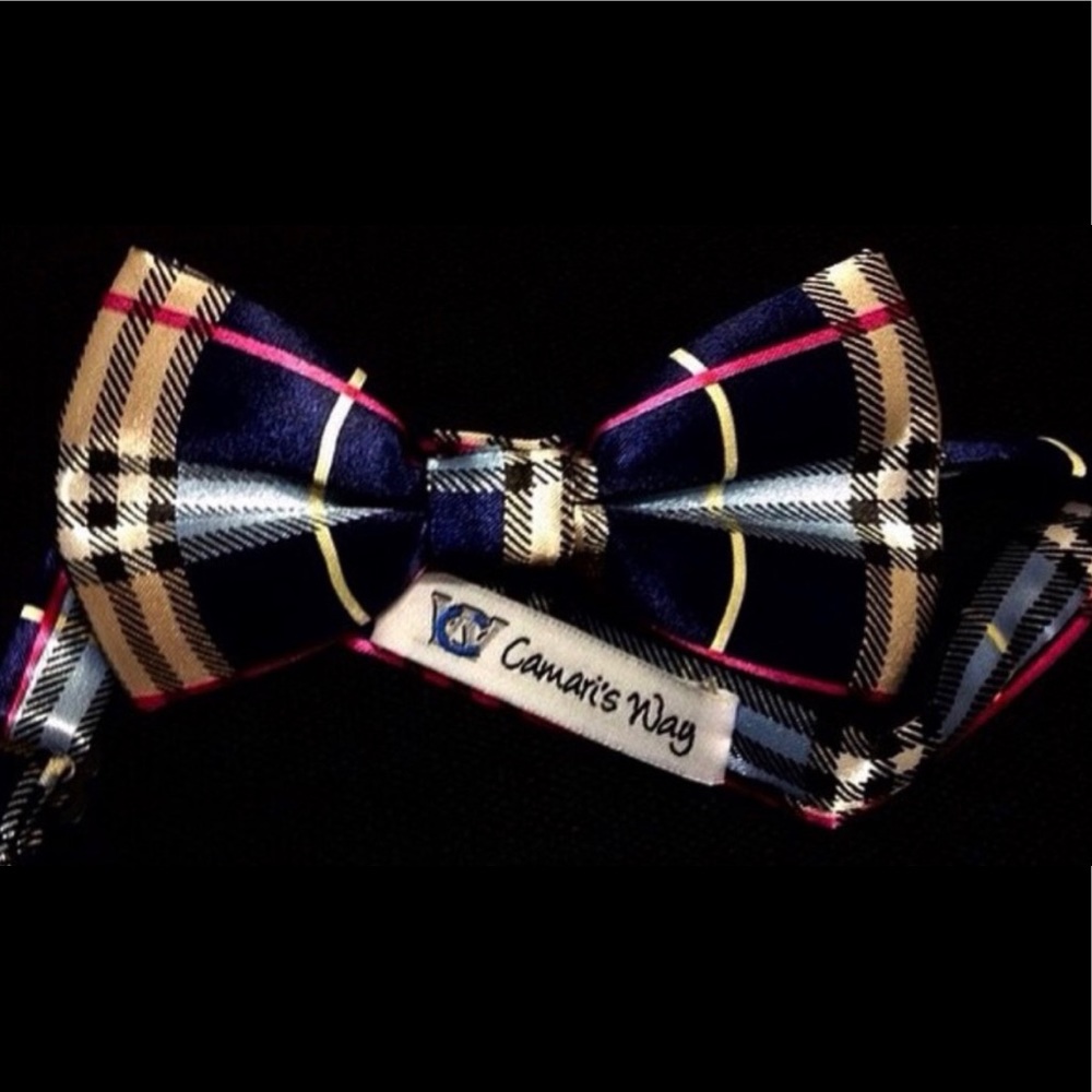 Blue Plaid Bow Ties