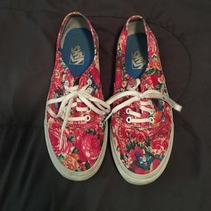 Pink floral vans