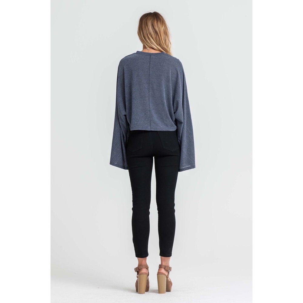 LAST ONE Knit Bell Sleeve Top - Picture 3 of 5
