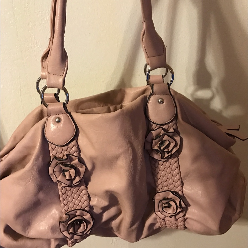 Pink w roses purse