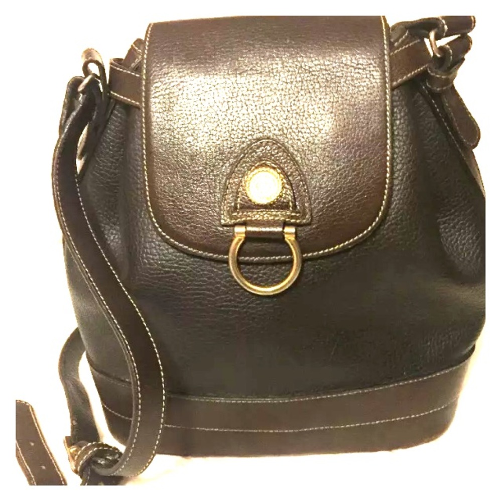 Corello Leather Drawstring bucket shoulder bag