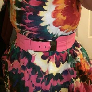 Colorful fun abstract flower dress