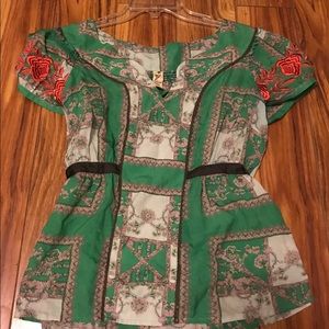 Anthropologie silk blouse.