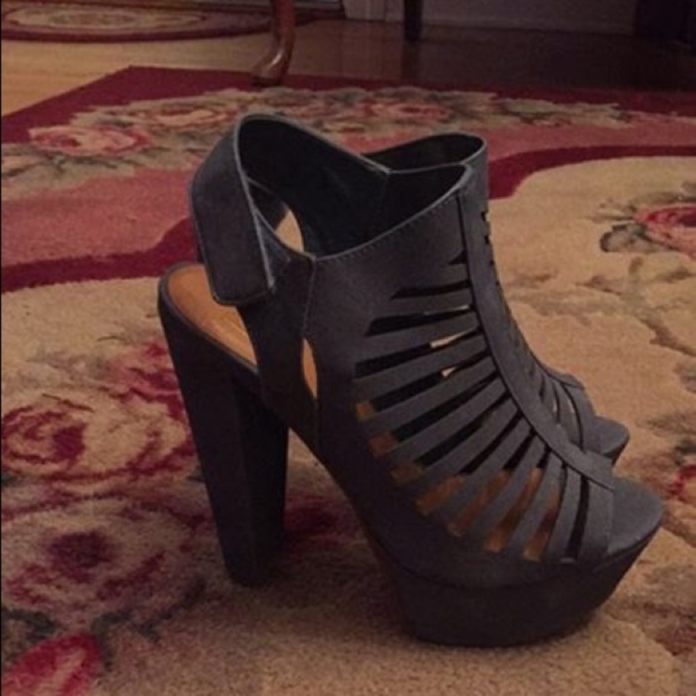 Denim blue Platform heels