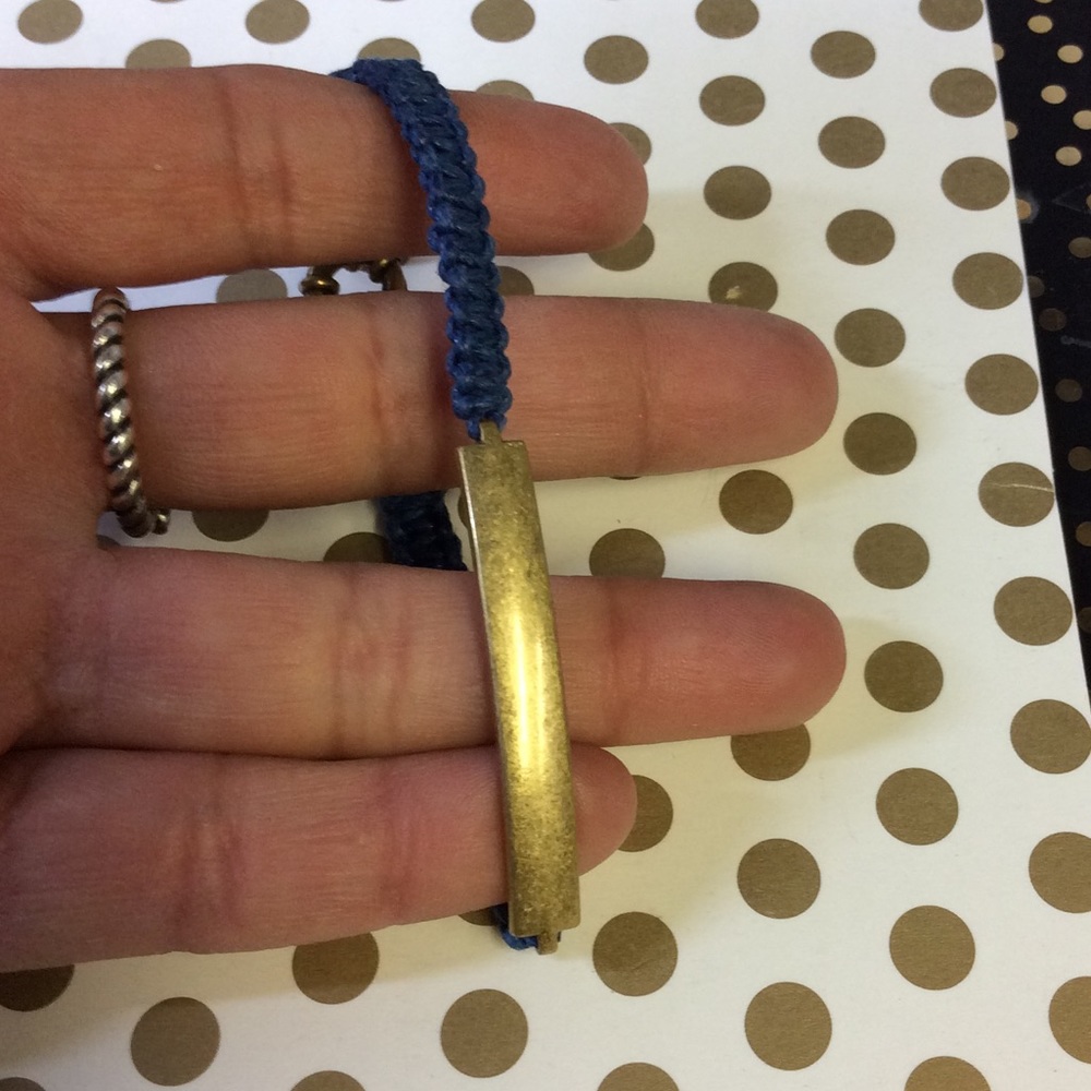 Jcrew braided bracelet with gold tone bar