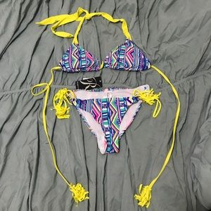 NWT Rampage size Large Aztec print bikini