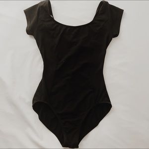 Black dance leotard