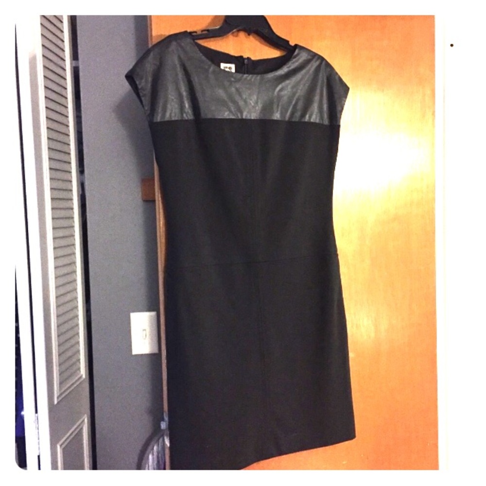 Black dress Faux Leather 8