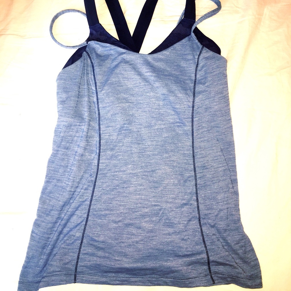 Heathered blue lululemon tank