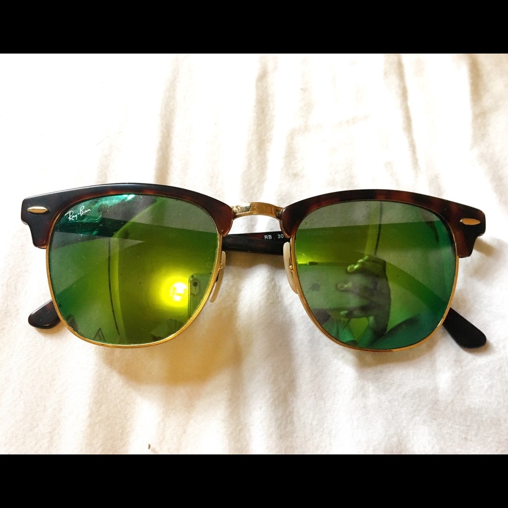 Rayban clubmasters tortoiseshell and green