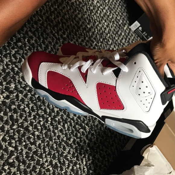 AIR JORDAN 6 RETRO BG (GS) "CARMINE" - Picture 5 of 7