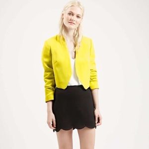 Top shop black scallop mini skirt