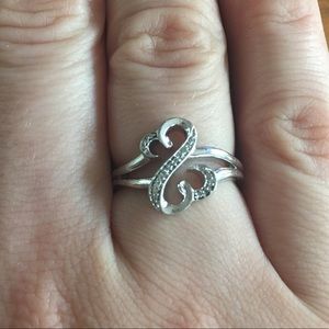 Kay Open Heart Diamond Ring, Size 8.5