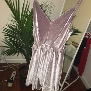 Dusty Lavender Velvet Romper/Dress