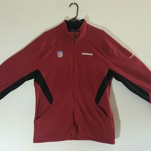 MENS NFL WASHINGTON REDSKINS ZIP DOWN FLEECE SZ XL