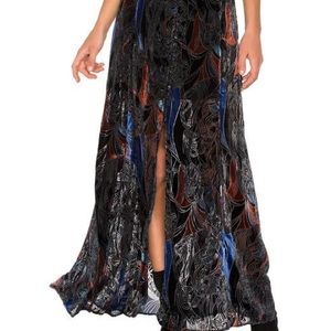 FREE PEOPLE Love Me So Right Velvety Maxi Skirt