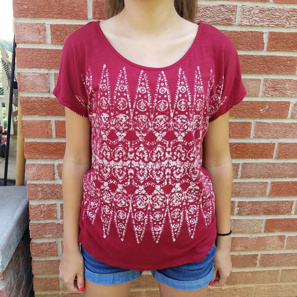XS Lucky Brand Maroon Super Cute!!