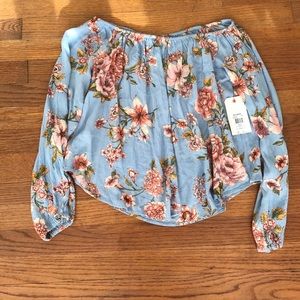 Floral, off the shoulder top