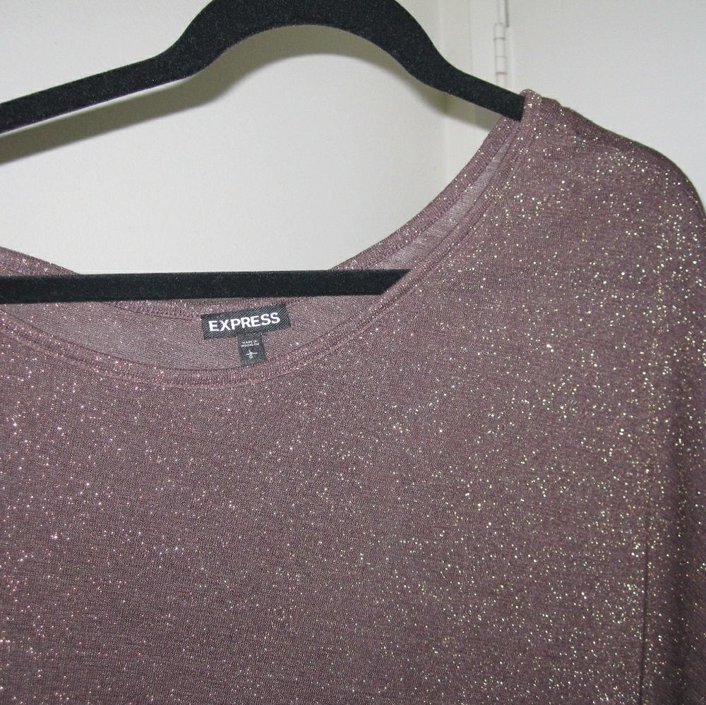 Express sparkle holiday top