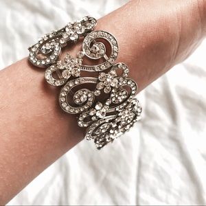 SILVER RHINESTONE BRACELET