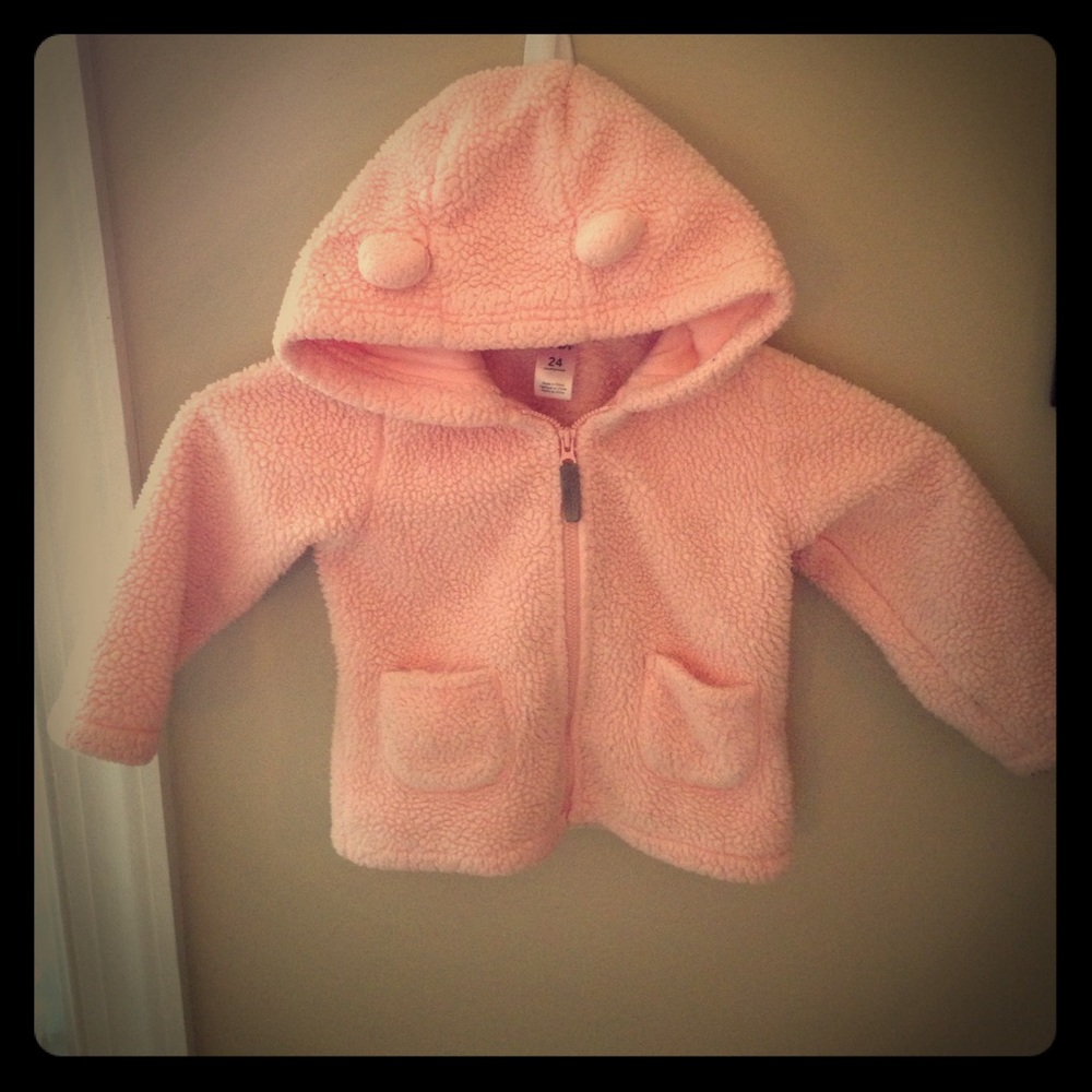 Fleece jacket, pink