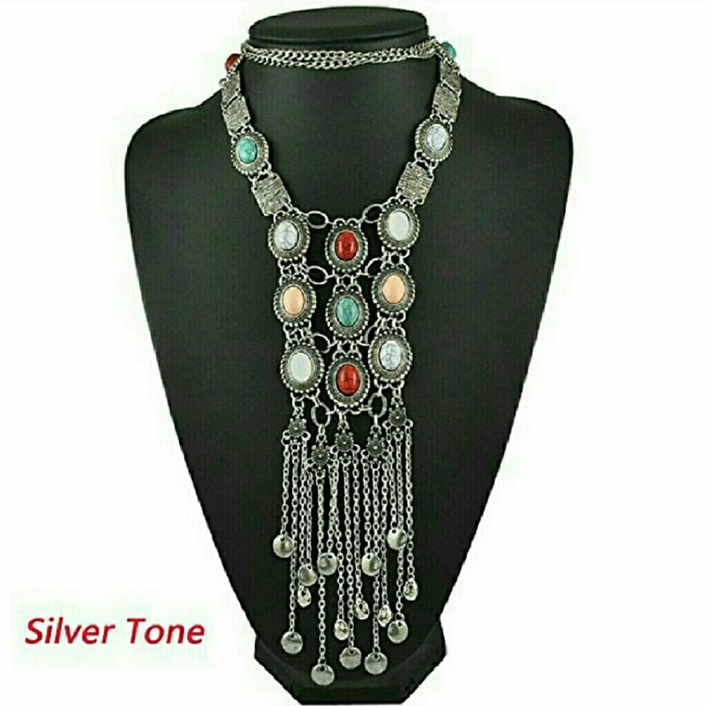 1 LEFT!!! 5-star rated Boho Retro Stone Necklace - Picture 2 of 5