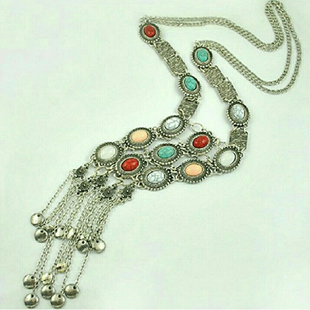1 LEFT!!! 5-star rated Boho Retro Stone Necklace - Picture 5 of 5
