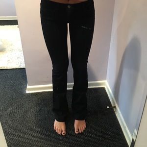 Black straight leg J Brand jeans