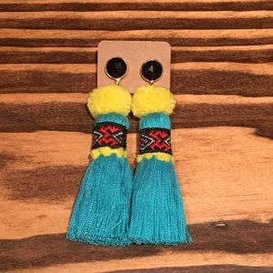 Pom Pom Tassel Earrings