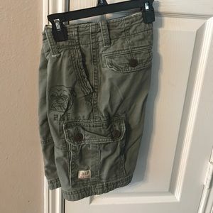 Army green cargo shorts