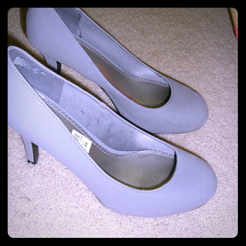 Gray high heels