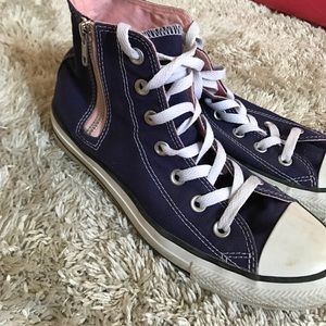 Zip-up Converse - pink & purple