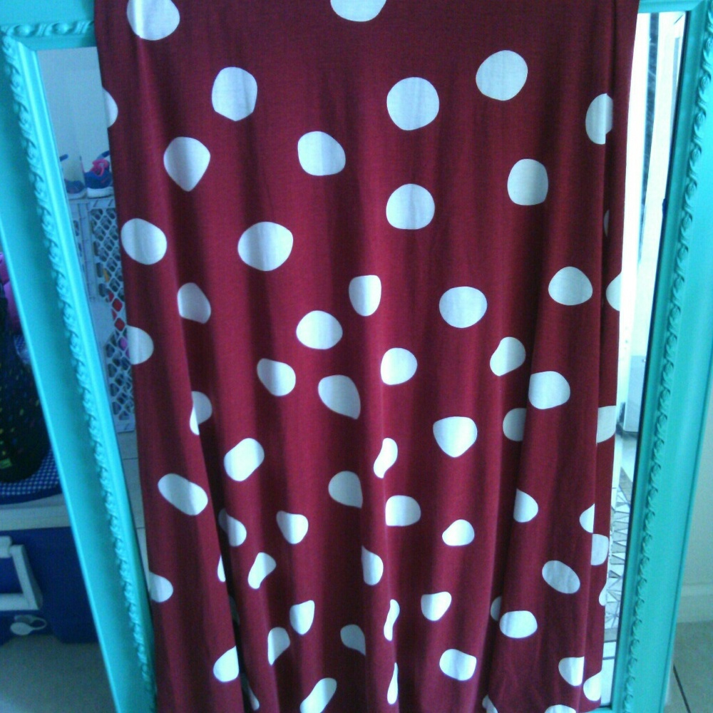 Red and white Lularoe Maxi