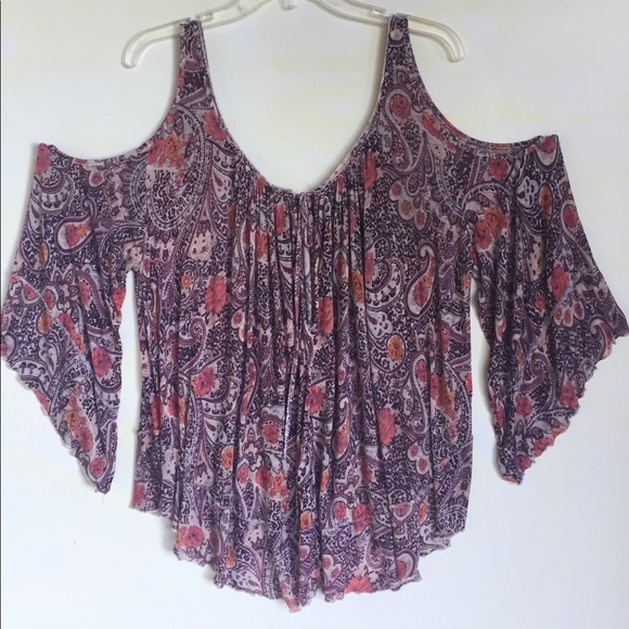 Free People Tops - ⚡️FLASH SALE Free People Cold Shoulder Blouse, S
