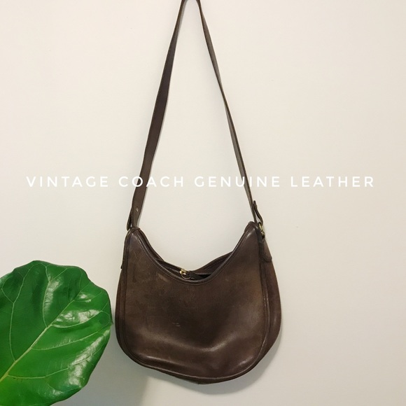 Coach Handbags - Vintage brown Leather COACH shoulder bag purse