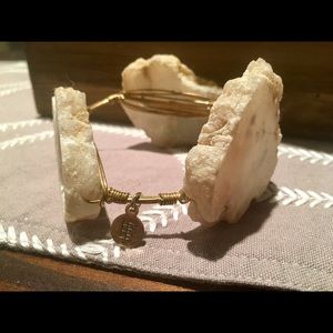 Large White Geode Bourbon and Bowtie Bracelet.