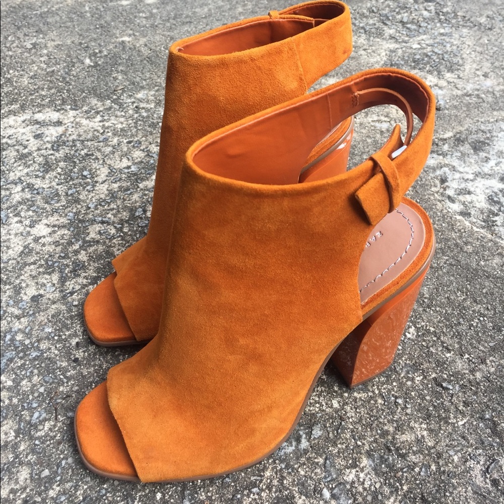 Zara Suede Ankle Bootie