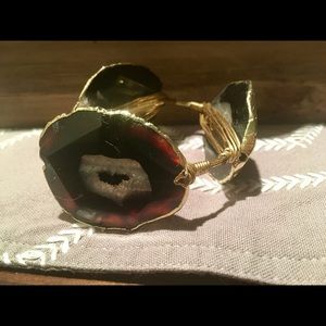 Large Black Geode Bourbon and Bowtie Bracelet.