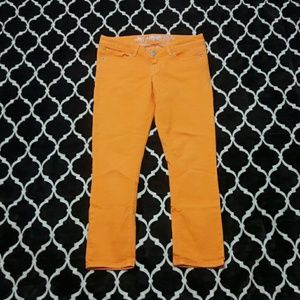 Express Crop Jean Legging Zelda Size 4 Orange