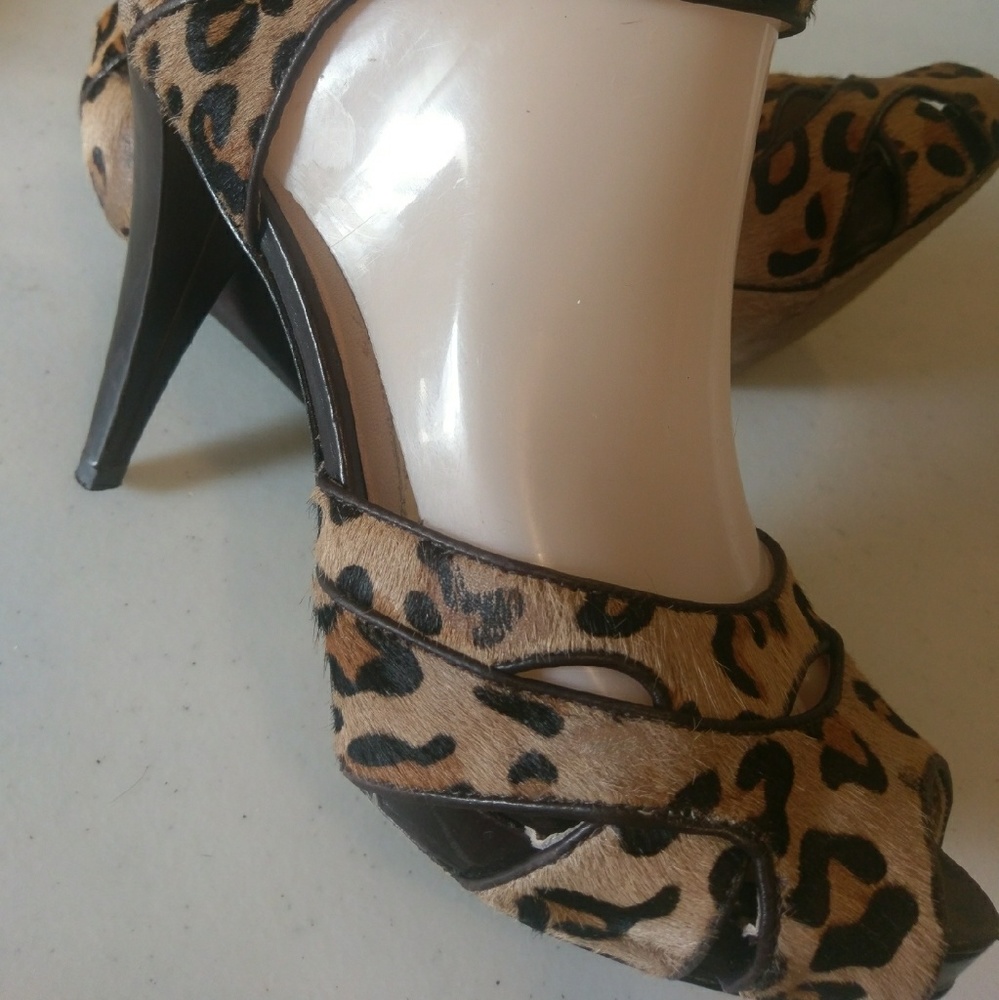 Joan and David 7.5M leather sole and upper 4 inch