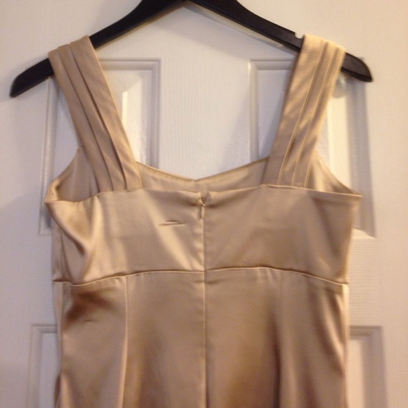 Calvin Klein Gold Satin Evening Dress - Picture 4 of 8